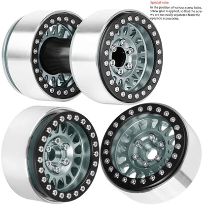 RC 1.9 Dually Beadlock RC Wheel Rim for 1/10 SCX10 90046 AXI03007 TRX4 TRX6 VS4-10 Gen7 Gen8 MST CFX D90 RC Crawler,Aluminum 1.9 Dually Beadlock Wheels Rims w/Adjustable Offset (4PCS)Titanium - color: Titanium/Dually Beadlock