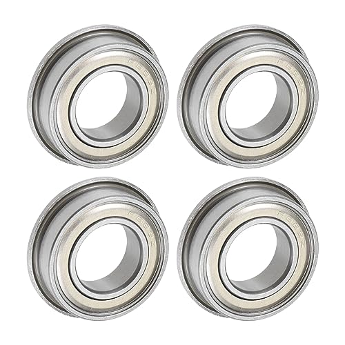 uxcell F689ZZ Flanged Ball Bearing 9x17x5mm Double Shielded Chrome Steel Flange Bearings, 4pcs - size: 9x17x5mm