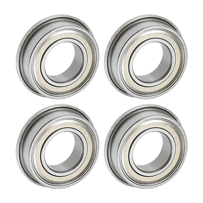 uxcell F689ZZ Flanged Ball Bearing 9x17x5mm Double Shielded Chrome Steel Flange Bearings, 4pcs - size: 9x17x5mm