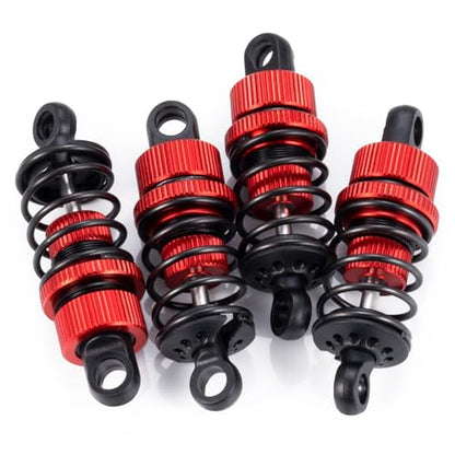 Aluminum RC Front & Rear Oil Filled Shock Absorber 50mm/52mm Adjustable Damper Set Compatible with Tamiya M03 M04 M05 M06 1:10 On Road Car Upgrades Replace Parts (Red, 50mm) - color: Red, size: 50mm