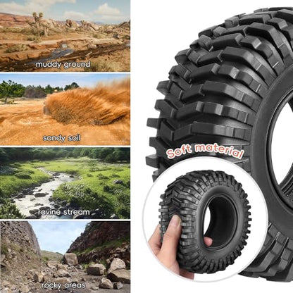2.2 Crawler Mud Tires Foam Inserts Height 4.92 inch / 125mm for 1/10 Scale Rock Crawler, Set of 4