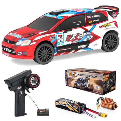ZD Racing 1/12 Fast RC Cars for Adults, Max 50 MPH Brushless Drift Car with Gyro, 4WD RTR High Speed Rally, with 3S 2200 mAh Drifting RC Remote Control Car for Adult
