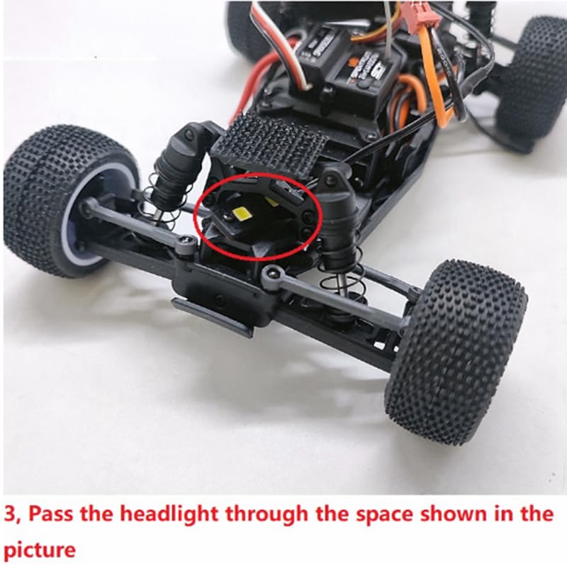 RC Front and Rear Lights Kits for Losi 1/28 Micro-T 2WD RC Car Specialty Headlight Taillights Set