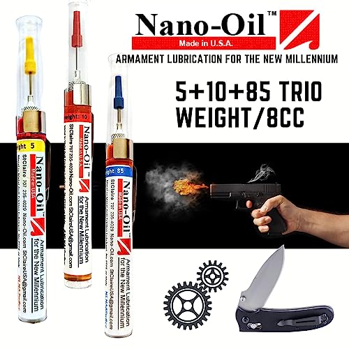 Nano-Oil Trio - All 3 Grades Kit: 5 CLP + 10 + 85 Weight - NanoLube Anti Friction Concentrate NLNA-5-10-85-8cc - style: Nano Trio 5w+10w+85w