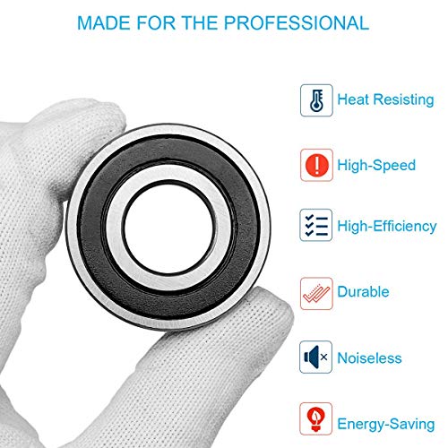 MR115-2RS Miniature Ball Bearings 5x11x4mm (20 Pack), Double Rubber Sealed Chrome Steel, Pre-Lubricated, for RC Cars, Traxxas Slash, Electric Motors & Hobby Projects - size: MR115-2RS