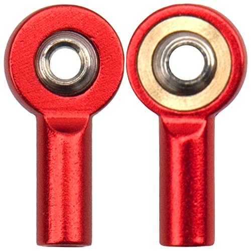 10Pack Vgoohobby Aluminum M2 Link Rod Tie Rod End,M2.0 Ball Joint 15mm Linkage Ball Head Holder Compatible with Tamiya Mini 4WD HSP RC Car Model Boat (Red) - color: Red