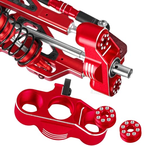 RC Aluminum Upgrades Part for 1/8 Typhon 6S BLX,1/7 Felony/Mojave/Infraction/Limitless 6S BLX,Front Knuckles Steering Blocks &Rear Hub Stub Axle Carriers Hops Up,Red - color: Red - (Upgrades)