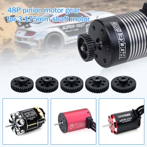 48P 37T 38T 39T 40T 41T Pinion Gear Sets with Screwdrivers for 3.175mm Shaft Brushless Brush Motor Compatible for Kyosho Axial Traxxas Arrma HSP HPI AXIAL Tamiya Losi 1/10 RC Car - size: 37T 38T 39T 40T 41T