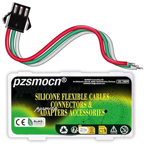 15 Pieces JST SM 2.5mm 3 Pin 20AWG Flexible Silicone Connector Kit | Premium Automotive Wiring, Heavy Duty Terminals, Reliable Circuit Board, High Temperature Housing, Easy Project Assembly - size: 3-Pin, style: JST-SM-M