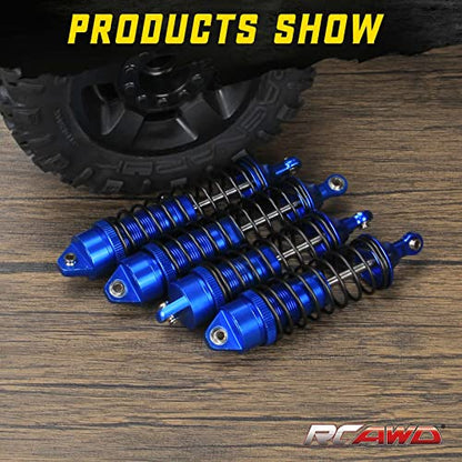 RCAWD Shock Absorber Front Rear for LOSI 1/10 Lasernut U4, Tenacity DB Pro, TENACITY TT Pro 4WD SCT Upgrades, RC Shocks Damper 90mm 100mm, Hop Ups Parts #LOS233011, LOS03028, LOS03027, LOS03019 Blue - color: Blue
