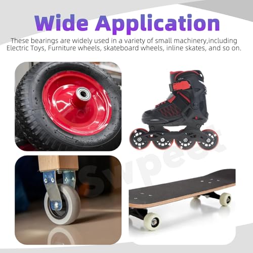 Swpeet 72Pcs 6 Sizes 693ZZ, 623ZZ, 624ZZ, 685ZZ, 687ZZ,627ZZ Ball Bearings Assortment Kit, High Carbon Steel Deep Groove Bearings, Double Shielded ﻿ - size: Assortment Kit-72PCS, style: High Carbon Steel