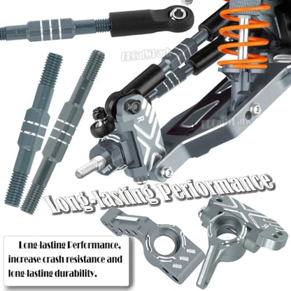 RC Upgrades Part for 1/10 Slash 2WD (VXL),A-Arm,Shock Absorber,Drive Shaft,Caster Block,Steering Blocks,Stub Axle Carriers,Steering Bellcranks,Links,Shock Tower,Front Bulkhead,Titanium - color: Titanium - (Upgrades)