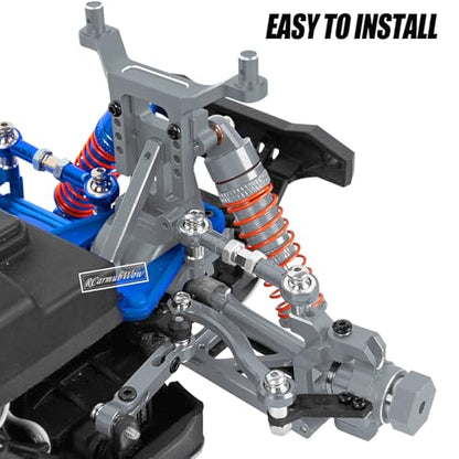 RC Driveshafts Axles Upgrades Part for 1/18 LaTrax Teton,LaTrax Desert Prerunner,7075 Aluminum Front Rear Drive Shafts CVD w/6061 Hex Hops Up,4PCS,Replace #7650,Titanium - color: Titanium(4pcs)