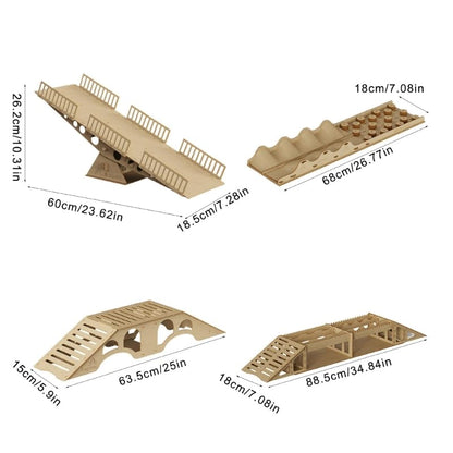 Rc Crawler Course Obstacles,Rc Car Ramp,Toy Ramps for RC Crawer Car 1/18 1/24 TRX4M SCX24 FCX24 (C)