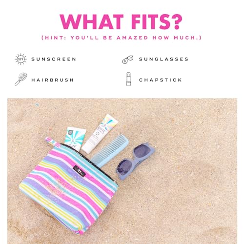 SCOUT Go Getter Pouch- Water-Resistant, Toiletry Bag - Baja Black | Features a convenient finger loop and zips closed. Folds flat, and easily wipes clean. Perfect for the beach and pool - color: Baja Black