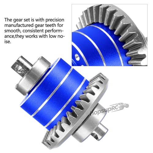 RC Front & Rear Diff Gear Upgrades Part for 1/14 MJX 14210 14211,Metal Rear Gears Differential Assembly,Replacement 16420G2,Navy Blue - color: Navy Blue(for 1/14)
