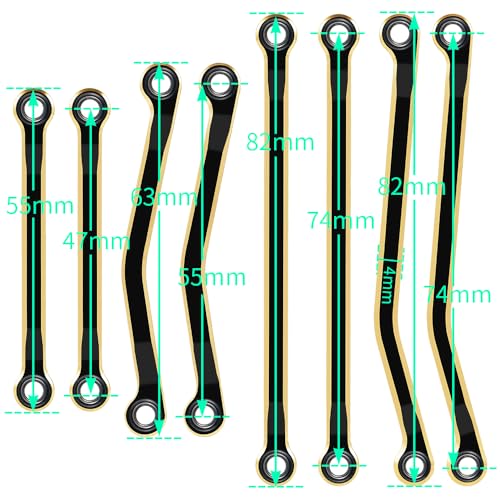 MORLORDY Brass RC High Clearance Chassis Links Heighten Linkage Set for 1/18 TRX4M K10 F150 RC Crawlers Car Upgrade Part