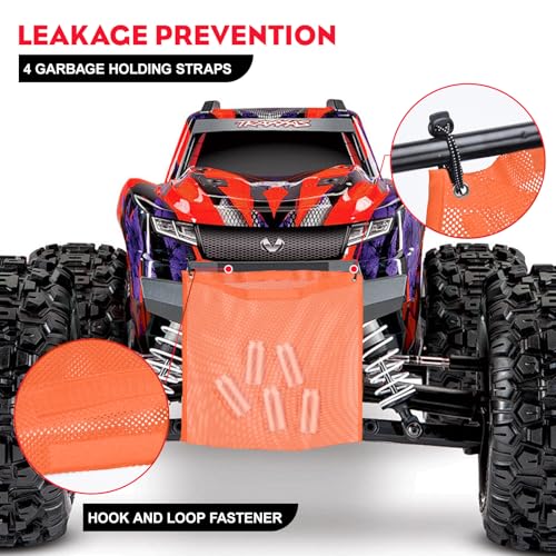 UTV ATV Mesh Trash Bag, PVC Mesh Organizer, UTV Trash Bag - Compatible with Polaris RZR, Can-Am, CFmoto, Yamaha, Honda, Golf Carts Ect - color: orange