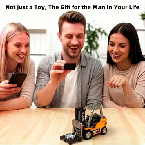 mini RC Forklift Toy Remote Control Crane 2 in 1 Construction Truck | 1:64 Die-cast alloy forklift model with remote/APP controls. STEAM building kit rechargeable power about 1 hour of playtime - style: mini Forklift