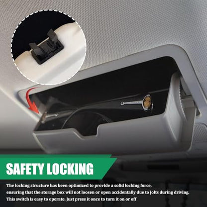 2PCS Sunglasses Glasses Holder Catch Latch, Car Sunglass Holder, Storage Box Lid Switch Overhead Console Roof Clip, Car Accessories Self Locking Switch Replacement for Most Car (2PCS) - color: 2PCS