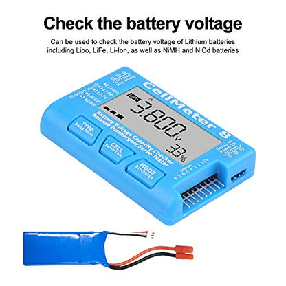Lipo Battery Checker RC CellMeter,8 Digital Battery Capacity Voltage Checker Meter LiPo Li lon NiMH RC CellMeter