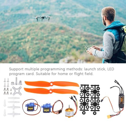 RC Airplane Motor, 2212 KV2200 Brushless Motor 40A XT60T SG90 Servo 6035 Propeller Accessory Kit for RC Aircraft RC Plane Quadcopter Fixed Wing Plane Helicopter Aircraft (Black)