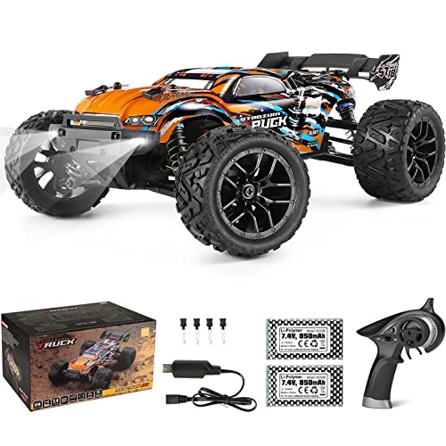 HAIBOXING 1:18 Remote Control Car, Fast RC Cars for Adults& Kids | Hobby RC Truck for Boys. 36KPH High-speed Off-Road RC Electric Vehicle with 2 Rechargeable Batteries (18858) - style: 1/18 Racing Car