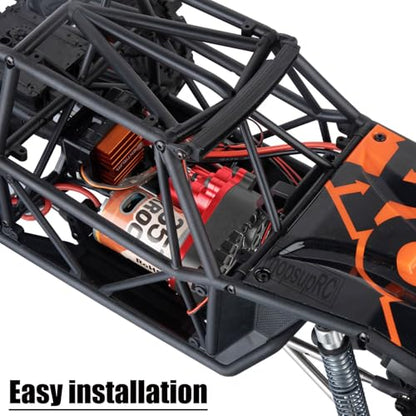 RC Gearbox Upgrades Part for 1/10 Axia 1 SCX10-AXI03004 Capra 1.9 UTB RC Crawler Car,Aluminum Gearbox Complete Transmission Case w/Spur Gear,Black&Red - color: Black&red(hops Up)