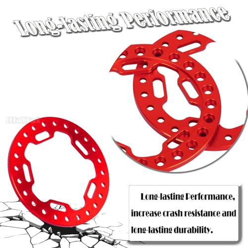Metal 1.9 Beadlock Wheels Replacement Ring for 1/10 TRX4 SCX10 90046 90047 Crawler RC Car,4Pcs RC 1.9 Beadlock Wheels Replacement Ring,Red - color: Red - (Beadlock Ring)