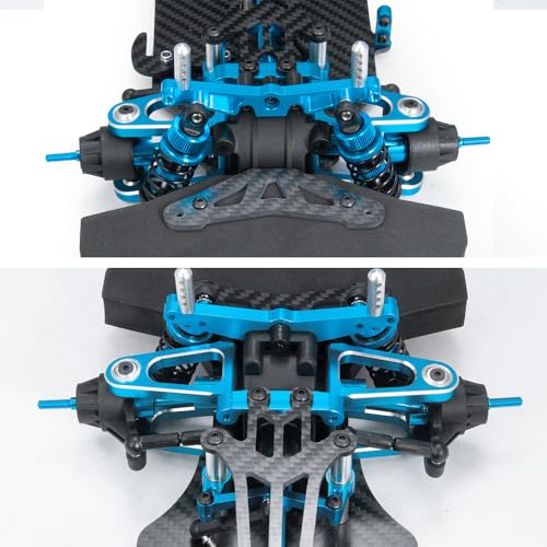 MOHERO Aluminium Alloy &Carbon Fiber Shaft Drive 1/10 RC Touring Car Chassis Frame Body Kit with 4 Wheels for TT01 TT01E