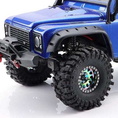 GLOBACT Rainbow 1.9" Beadlock Wheel Rim Offset -10mm for 1/10 RC Crawler | Fits SCX10 TRX4 TRX6 Redcat Gen8 RC4WD D90 VS4-10