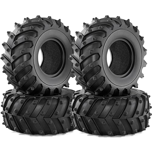 REDSPIDER • 2.2 Crawler Tires Rubber 2.2'' Crawler Monster Spike Tire(4pcs) for 1/10 RC Crawler Car TRX4 TRX6 Axial SCX10 90046 SCX10 III AXI03007 Tamiya CC01 D90 D110 (Tire) - color: Tire