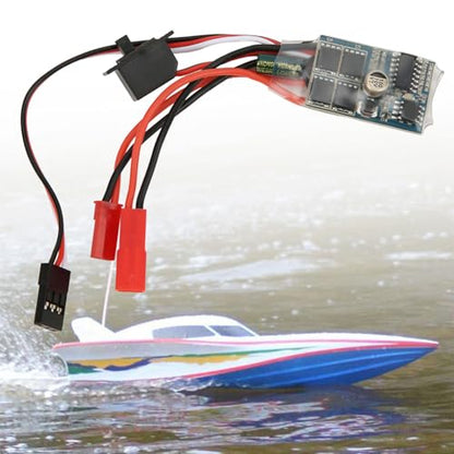 Brushed Electric Speed Controller for Mini RC Car, 30A 4-8V Mini Bi Directional Brushed Esc Speed Controller for 1/16 1/24 Car Boat (with Brake) - color: With Brake