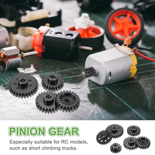 MECCANIXITY Steel M1.5 Gear Set 20T 8mm Shaft Motor Gears for RC Vehicles Truck Drift Car Part, Black - size: 20T