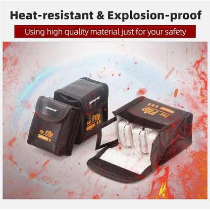 Lipo Battery Bag for DJI Flip Battery - for 1 Batteries | Lipo Storage Case for DJI Flip Batteries, Fireproof Explosion-Proof, Only Case - size: Small (for 1pcs batteries)