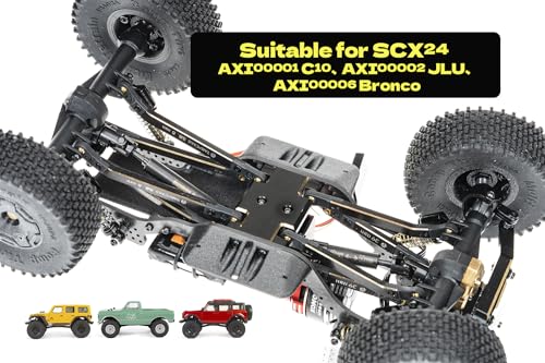 High Clearance 4 Links Set for SCX24 C10, Brass Links Set, Upgrade Parts for SCX24 Bronco, C10, Wrangler JLU, 4Runner, Axial 1/24 RC Crawler Car Upgrade Accessories, 8Pcs, Black - size: For C10