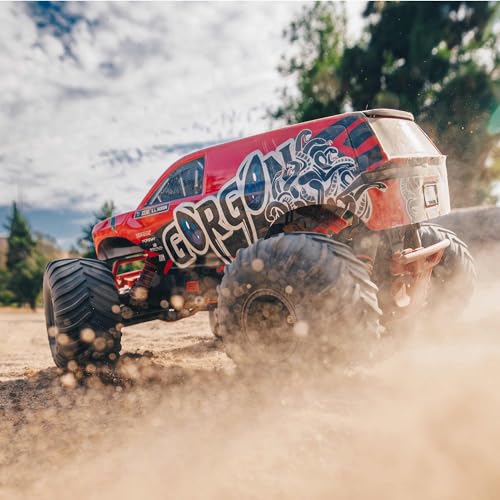 ARRMA RC Truck Gorgon 2 Wheel Drive MT 1/10 RTR (Ready-to-Run Battery and Charger Included) Smart 3300 7C S120 USB Red ARA3230ST2 - color: Red