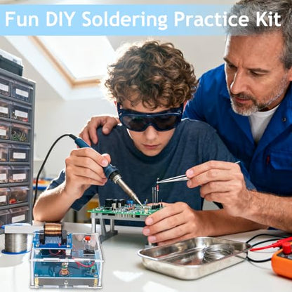 MiOYOOW DIY Electromagnetic Coil Shooting Soldering Kit for Teens & Adults | STEM Electronics Soldering Practice Kit, DIY Shooting Game, Physics Experiment Project for School Learning