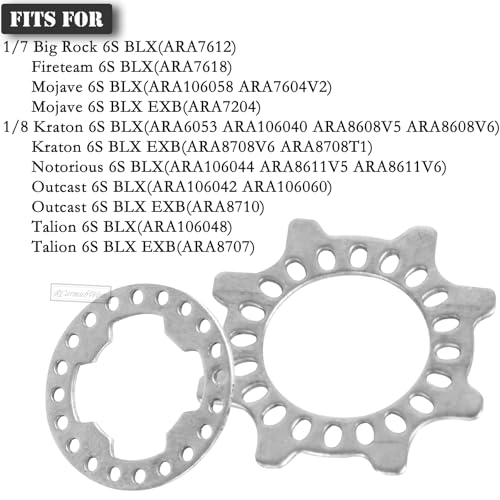 RC Steel Differential Gear Set Upgrades Part for 1/8 Kraton/Outcast/Notorious/Talion 6S BLX EXB,1/7 Mojave 6S BLX EXB,BigRock/Fireteam 6S BLX,Replace ARA310985,ARA310984