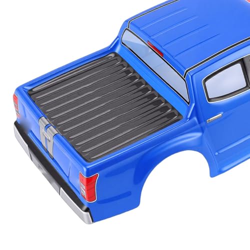 Drfeify 1/10 RC Car Shell, PVC Remote Control Truck Body Shell Cover Spare Part for 26cm Wheelbase (Blue) - color: Blue