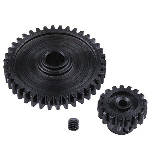 Hobbypark 1 Set Metal Diff Main Gear 38T & Motor Gear 17T for RC 1/18 WLtoys A949 A959 A949 A959 A969 A979 RC Car Buggy Upgrade Parts
