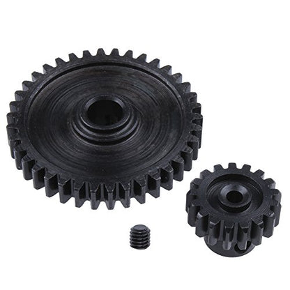 Hobbypark 1 Set Metal Diff Main Gear 38T & Motor Gear 17T for RC 1/18 WLtoys A949 A959 A949 A959 A969 A979 RC Car Buggy Upgrade Parts