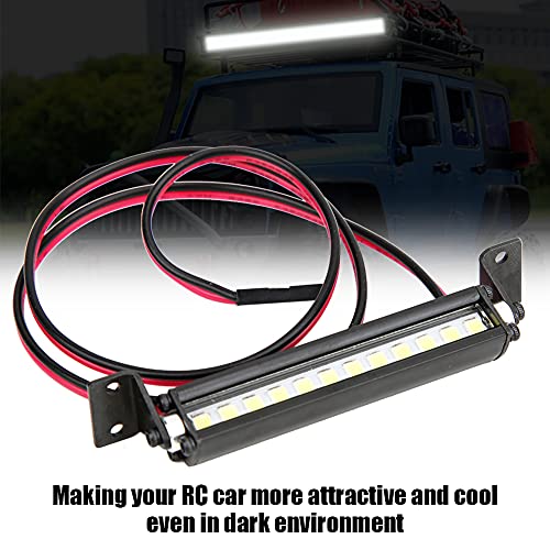 1/10-4 Scx10 4WD RC Crawler Car Mini Roof Light Bar 12 LED Black Kit