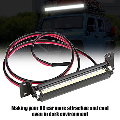 1/10-4 Scx10 4WD RC Crawler Car Mini Roof Light Bar 12 LED Black Kit