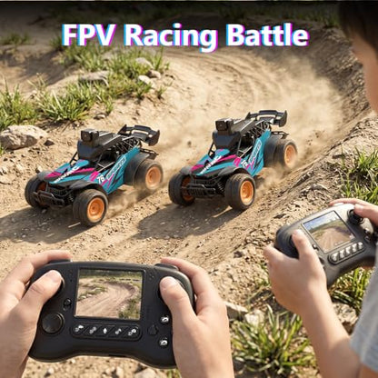 RC Car with Camera, RC Truck, FPV Remote Control Car, 2.4GHz 2.8" Screen, 60° Adjustable Camera, Live Video, APP/Radio Dual Control, 2 Speeds, Rechargeable Off-Road RC Cars, Gift for Adults&Kids - color: Pink