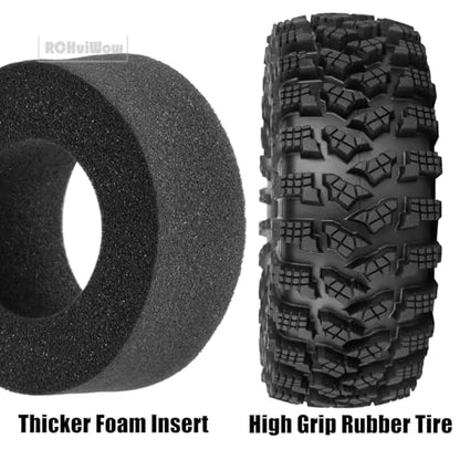 RC 1.9" Beadlock Wheels and Tires for 1/10 RC Crawler SCX10 90046 AX103007 TRX4 TRX6 VS4-10 Red cat Gen8 7 MST CFX RC 4WD D90,Dually 1.9 Beadlock Wheels Aluminum Rims Rubber Tires,Bronze - color: Bronze(4pcs)