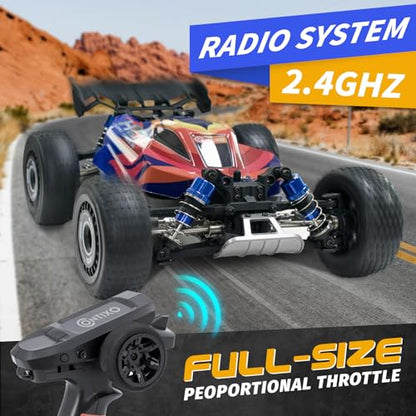 Contixo 1:16 Fast Remote Control Car, HC1 RC Truck with Brushless Motor, 39KMH 4x4 Offroad, Metal Oil-Filled Shocks, All-Terrain 2.4GHz RC Crawler for Adults & Boys