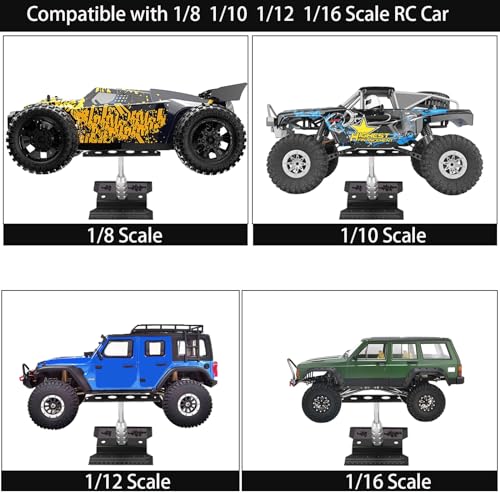 RC Car Repair Work Stand 652 PCS Screw Kit RC Repair Kit Universal RC Screw Set for Arrma Redcat Traxxas Axial HPI Losi 1/8 1/10 1/12 1/16 Scale RC Cars Trucks Crawler - style: Black RC Kit