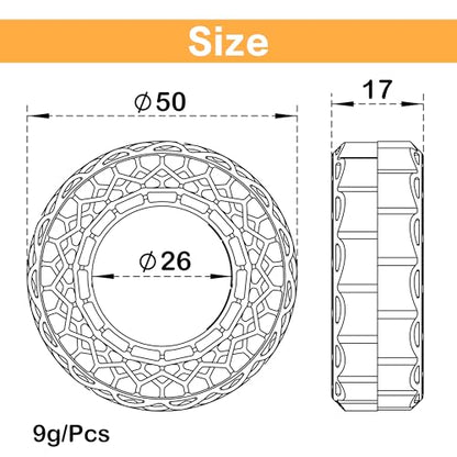 MEUS RACING Soft Silicone Rubber Inserts for 56-58mm 1.0" Tires (Soft) - color: Soft
