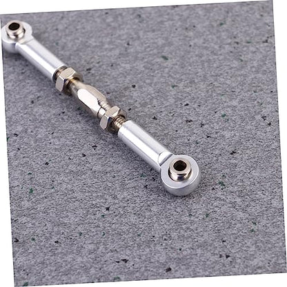 Toddmomy 6pcs Short Tie Rod Upgrade Made of CNC Machined for Rc Car Accessories - color: Silver